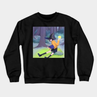 Witch girl in the woods Crewneck Sweatshirt